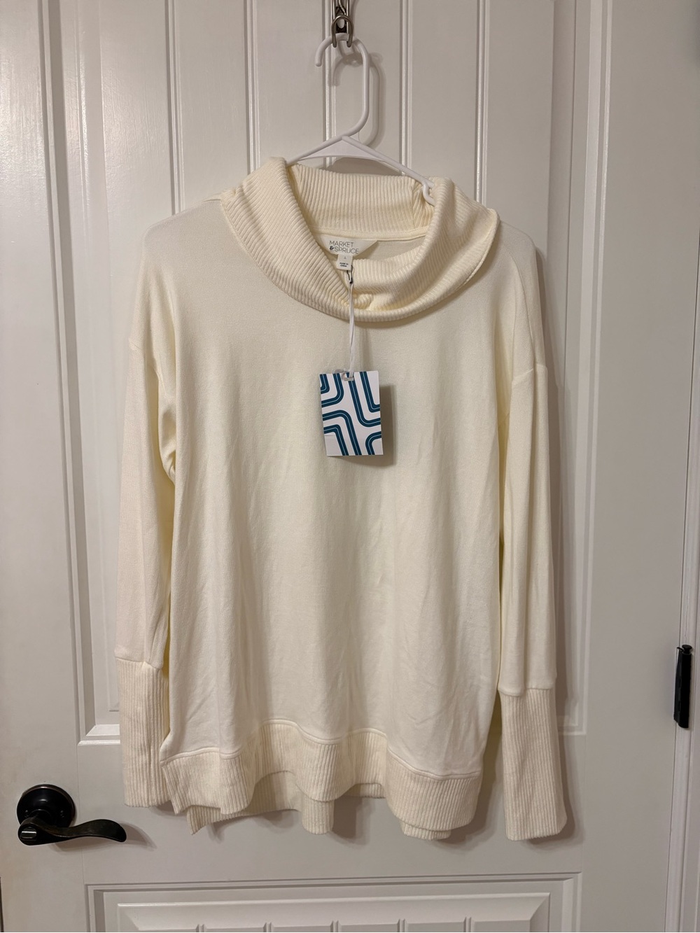 Ivory Cowl Neck Sweater